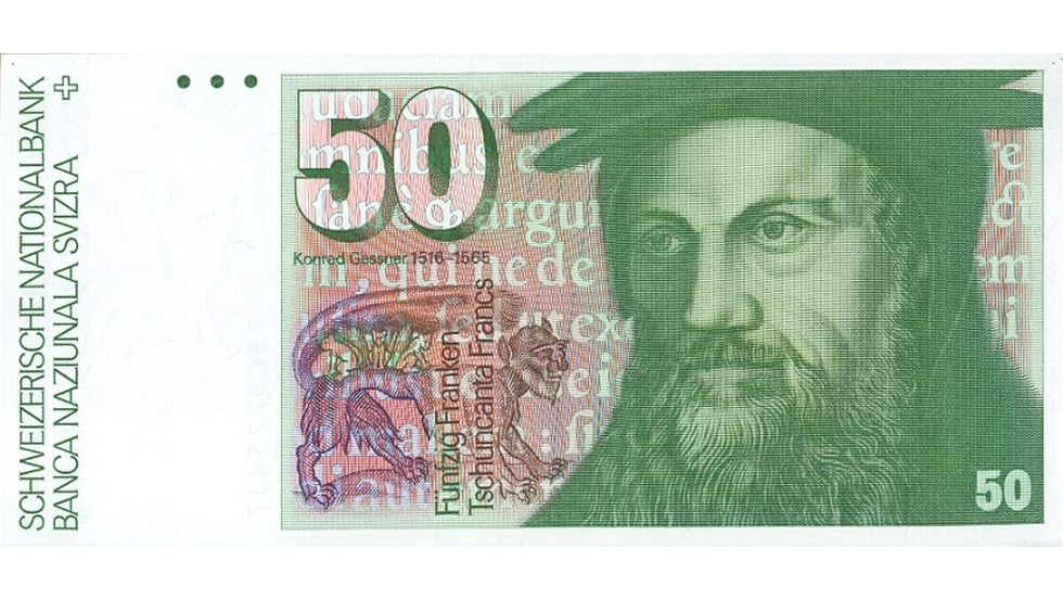 Sixth banknote series, 1976, 50 franc note, front