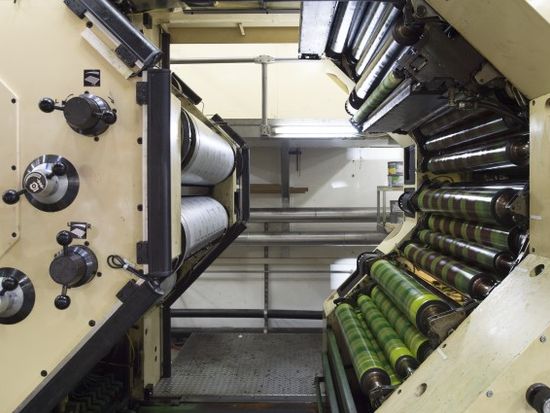 Open offset printing press