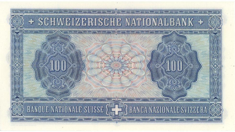 4ème série de billets 1938, Billet de 100 francs, verso