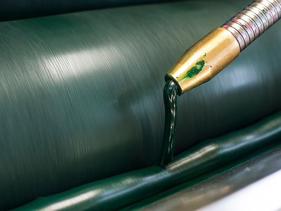 Adding ink for the intaglio printing process