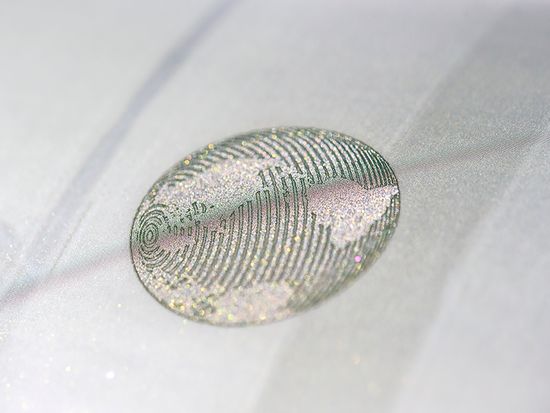 Detail on outside of the print cylinder