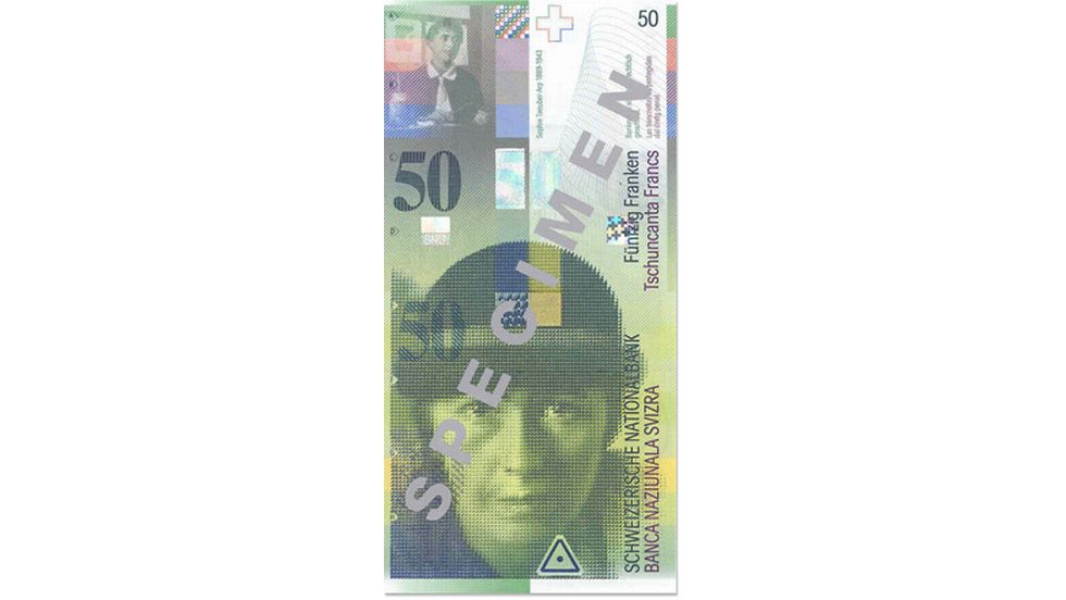 Eighth banknote series, 1995, 50 franc note, front